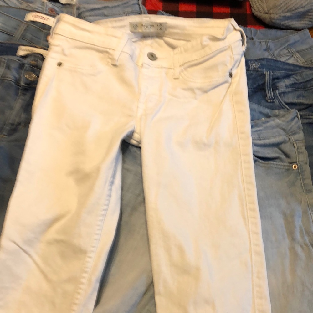 Abercrombie and Fitch white jeans